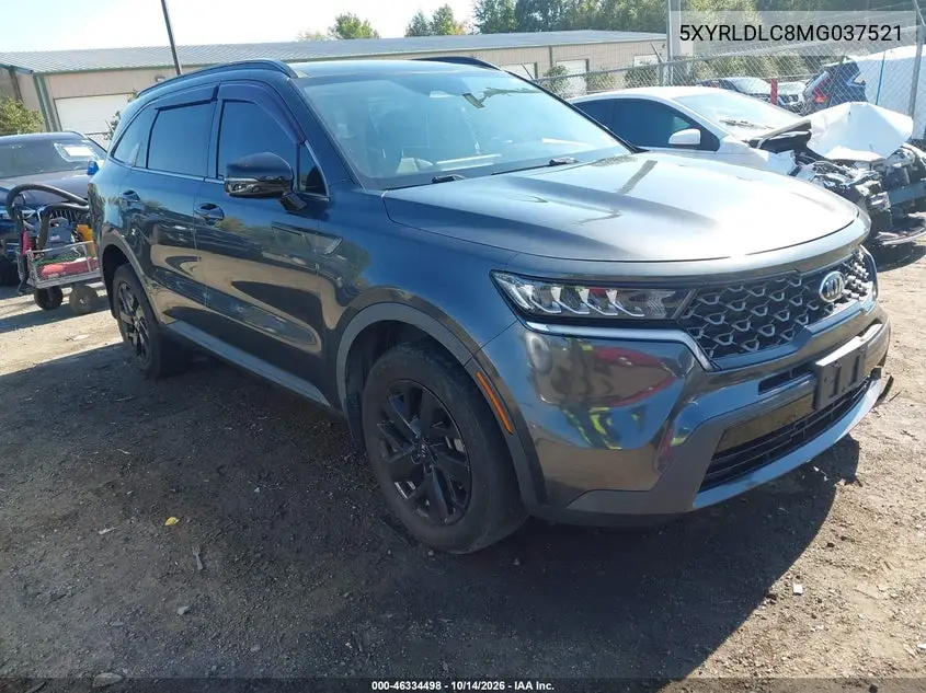 KIA SORENTO 2021, VIN 5XYRLDLC8MG037521