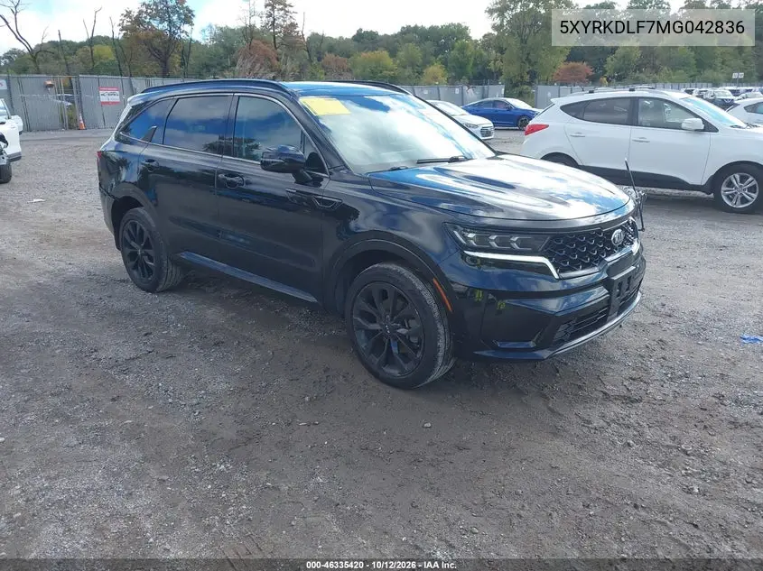 KIA SORENTO 2021, VIN 5XYRKDLF7MG042836