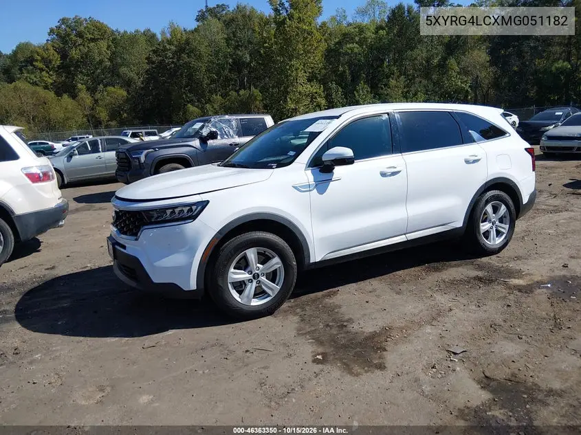 2021 KIA SORENTO VIN 5XYRG4LCXMG051182 — фото 2