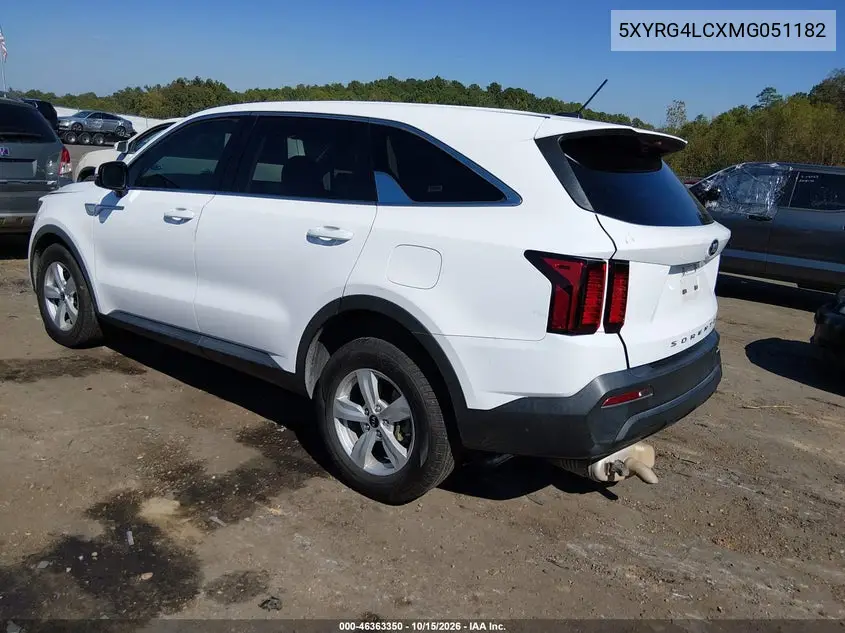 2021 KIA SORENTO VIN 5XYRG4LCXMG051182 — фото 3