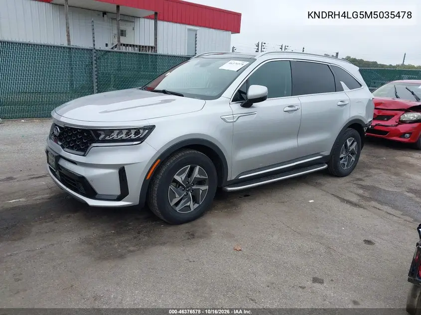 2021 KIA SORENTO VIN KNDRH4LG5M5035478 — фото 2