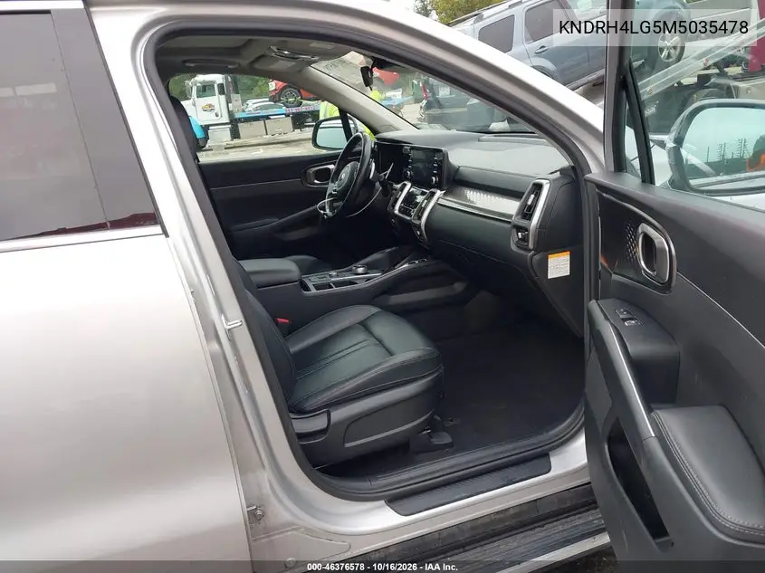 2021 KIA SORENTO VIN KNDRH4LG5M5035478 — фото 5
