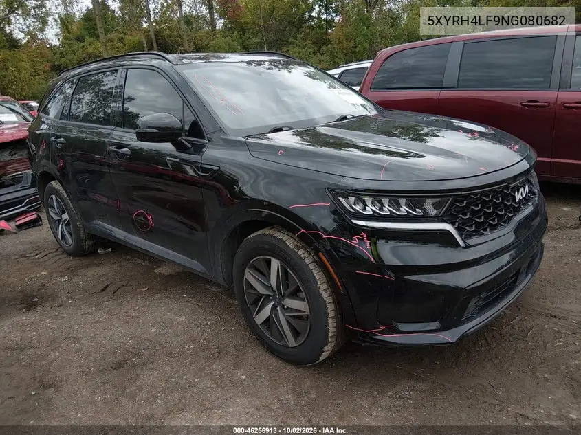 KIA SORENTO 2022, VIN 5XYRH4LF9NG080682