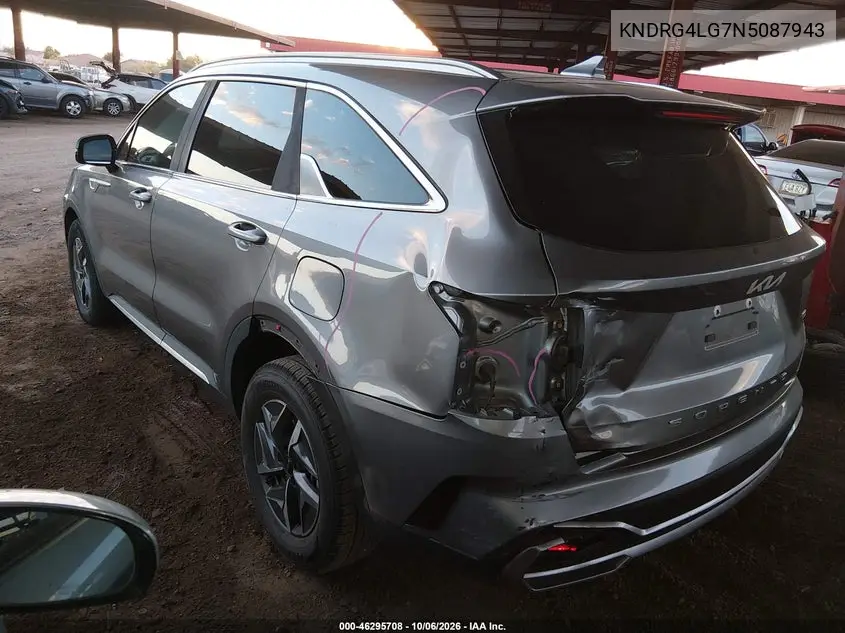 2022 KIA SORENTO VIN KNDRG4LG7N5087943 — фото 3