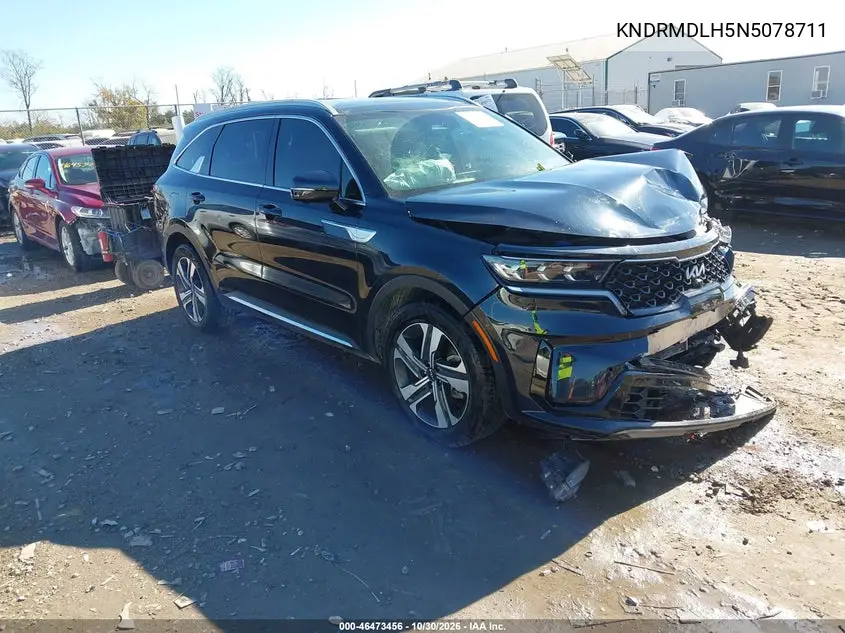 KIA SORENTO 2022, VIN KNDRMDLH5N5078711