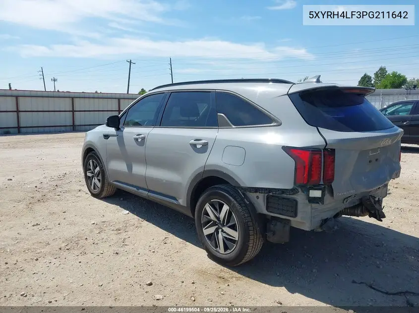 2023 KIA SORENTO VIN 5XYRH4LF3PG211642 — фото 3