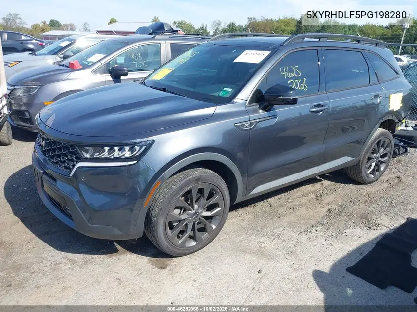 2023 KIA SORENTO VIN 5XYRHDLF5PG198280 — фото 2