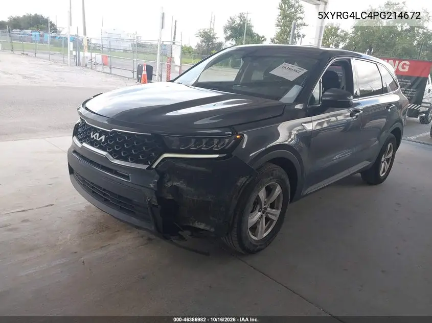 2023 KIA SORENTO VIN 5XYRG4LC4PG214672 — фото 2