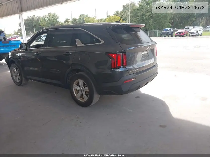 2023 KIA SORENTO VIN 5XYRG4LC4PG214672 — фото 3