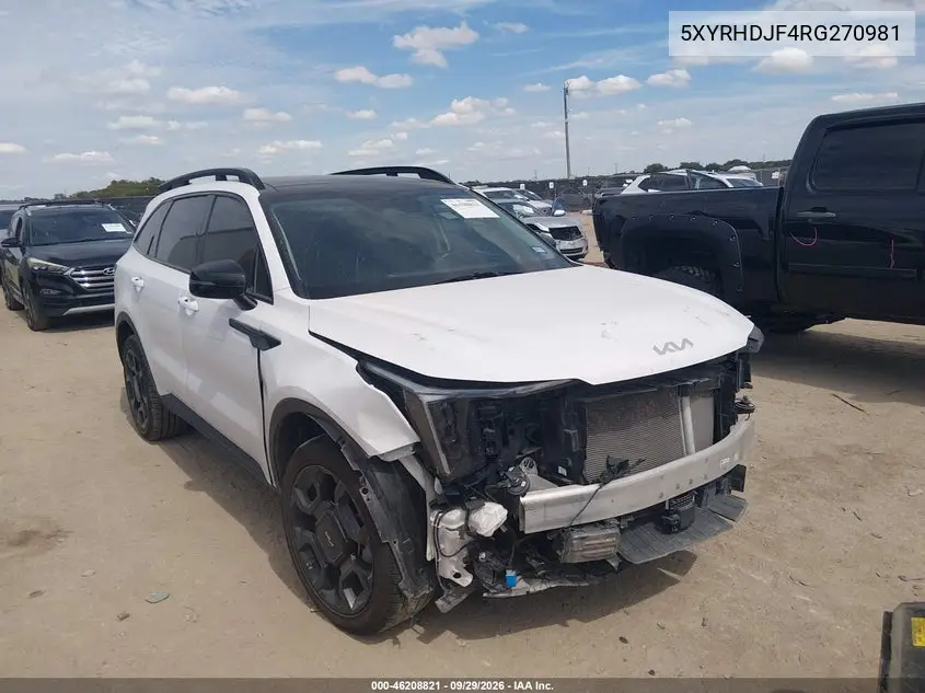 KIA SORENTO 2024, VIN 5XYRHDJF4RG270981