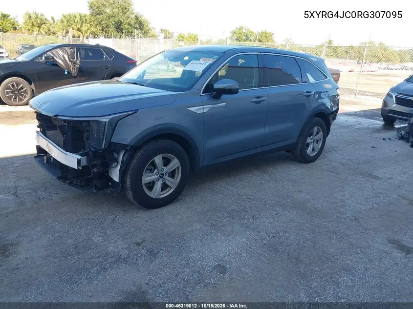 2024 KIA SORENTO VIN 5XYRG4JC0RG307095 — фото 2