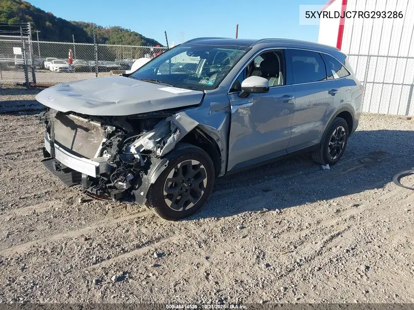 2024 KIA SORENTO VIN 5XYRLDJC7RG293286 — фото 2