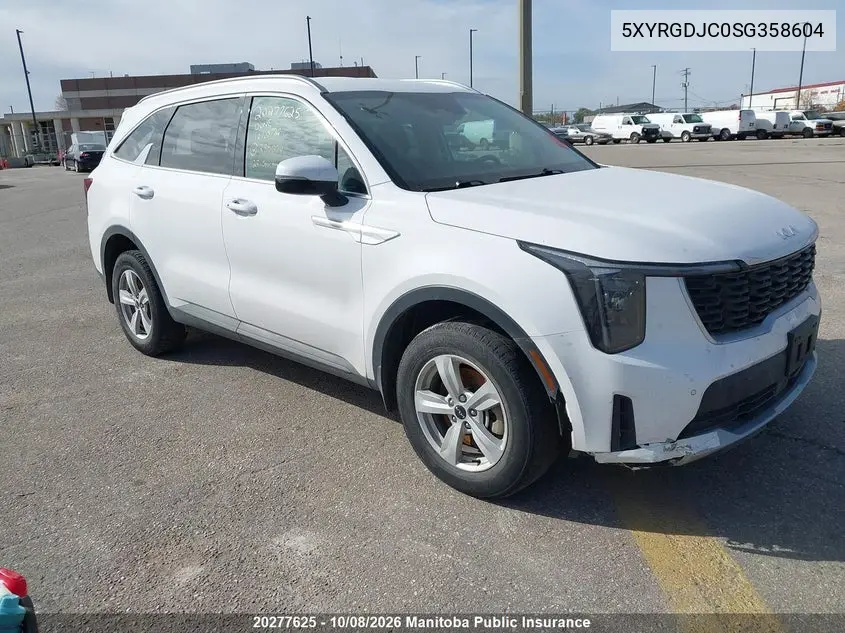KIA SORENTO 2025, VIN 5XYRGDJC0SG358604