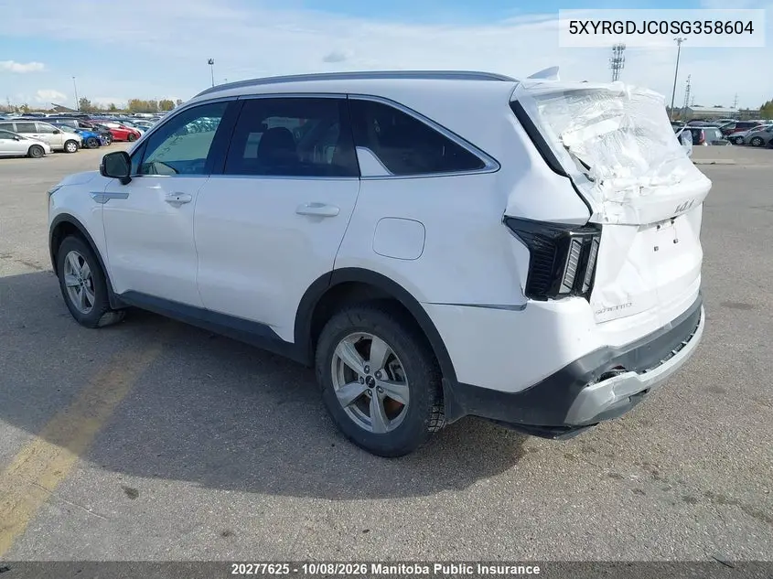 2025 KIA SORENTO VIN 5XYRGDJC0SG358604 — фото 3