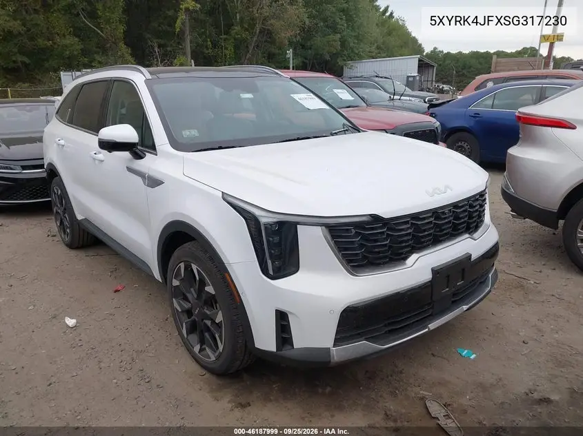 KIA SORENTO 2025, VIN 5XYRK4JFXSG317230