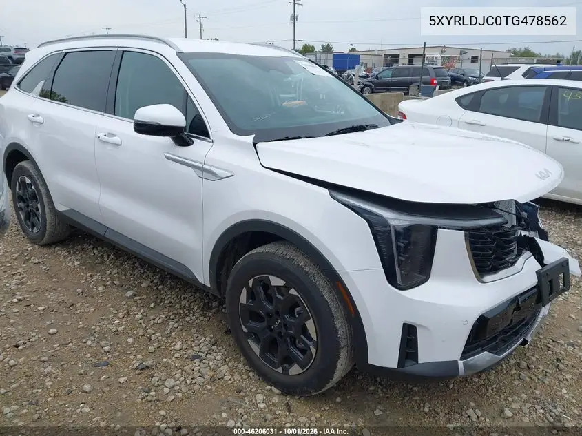KIA SORENTO 2026, VIN 5XYRLDJC0TG478562