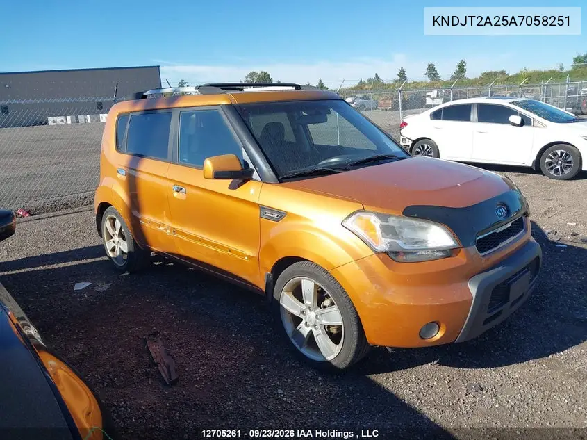 KIA SOUL 2010, VIN KNDJT2A25A7058251