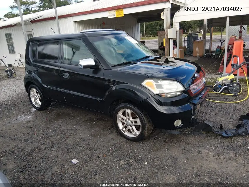 KIA SOUL 2010, VIN KNDJT2A21A7034027