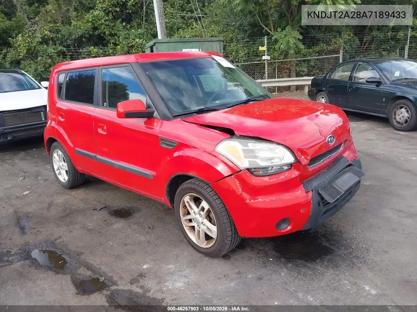 KIA SOUL 2010, VIN KNDJT2A28A7189433