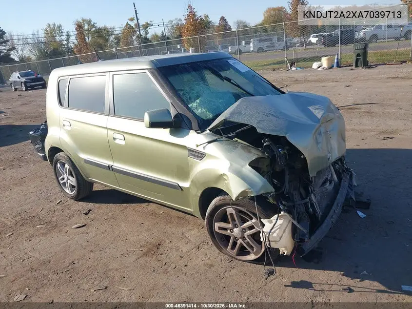 KIA SOUL 2010, VIN KNDJT2A2XA7039713