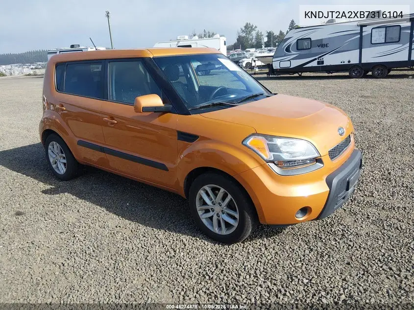 KIA SOUL 2011, VIN KNDJT2A2XB7316104