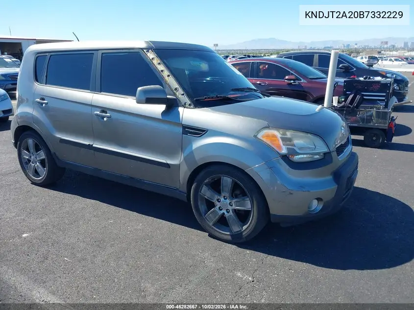 KIA SOUL 2011, VIN KNDJT2A20B7332229