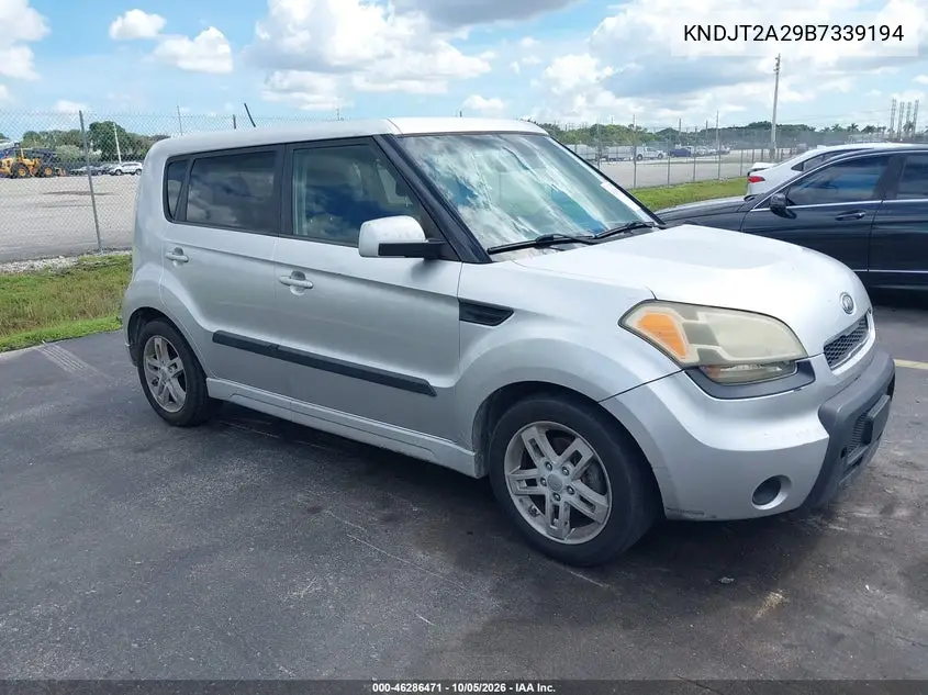 KIA SOUL 2011, VIN KNDJT2A29B7339194