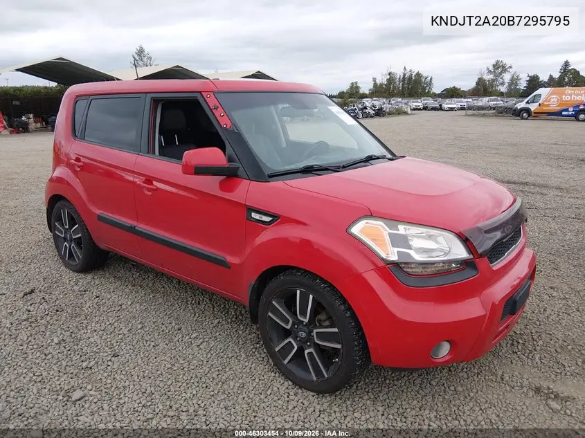KIA SOUL 2011, VIN KNDJT2A20B7295795