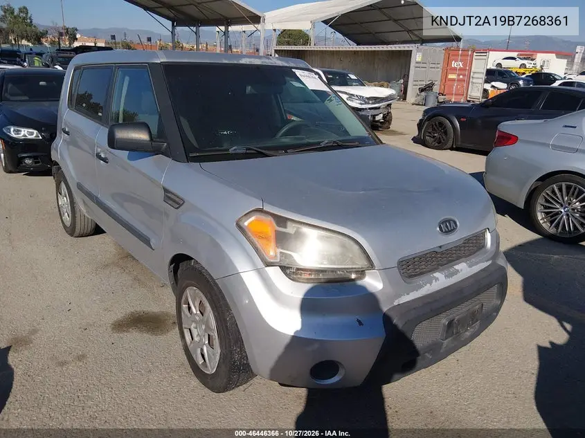 KIA SOUL 2011, VIN KNDJT2A19B7268361