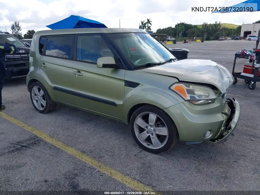 KIA SOUL 2011, VIN KNDJT2A25B7320190