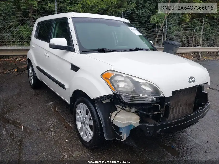 KIA SOUL 2012, VIN KNDJT2A64C7366016