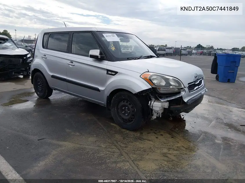 KIA SOUL 2012, VIN KNDJT2A50C7441849