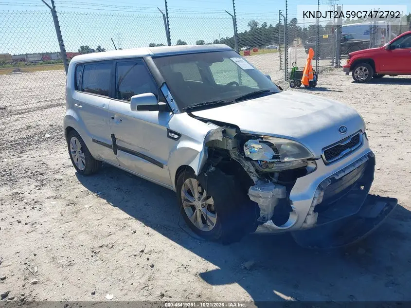 KIA SOUL 2012, VIN KNDJT2A59C7472792