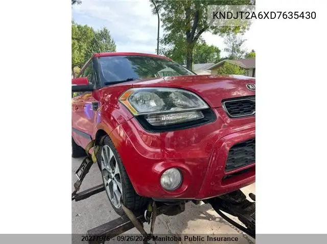 KIA SOUL 2013, VIN KNDJT2A6XD7635430