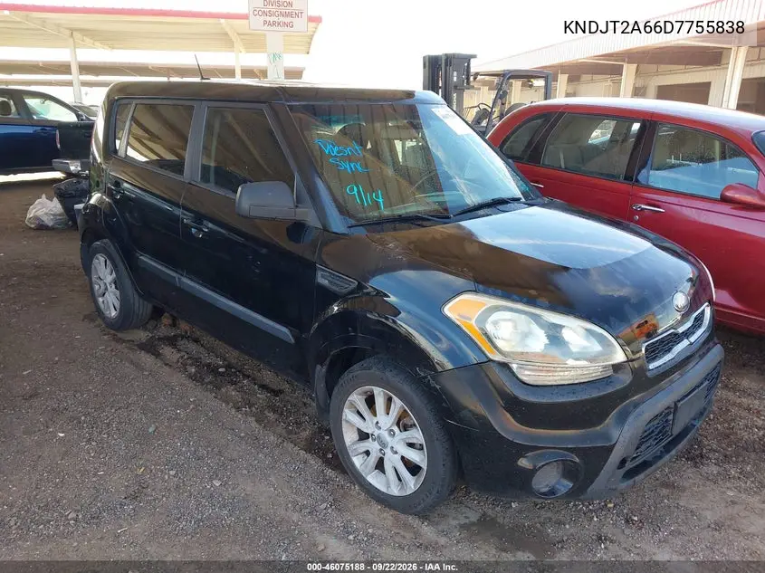 KIA SOUL 2013, VIN KNDJT2A66D7755838