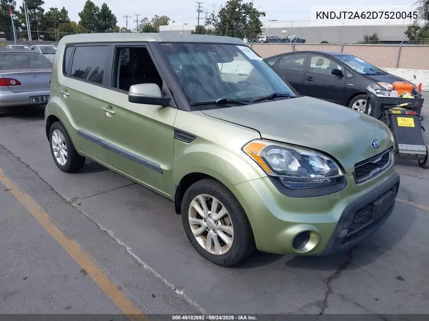 KIA SOUL 2013, VIN KNDJT2A62D7520045