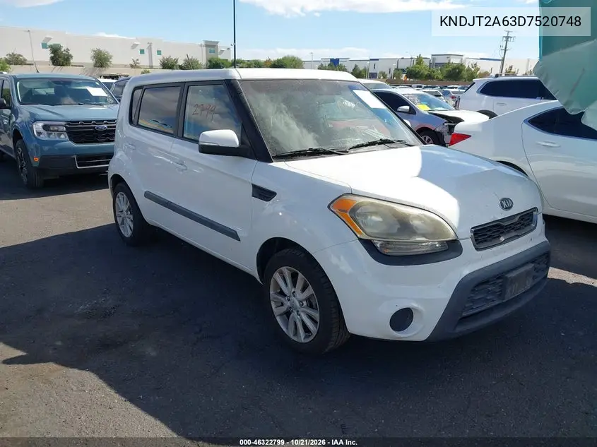 KIA SOUL 2013, VIN KNDJT2A63D7520748
