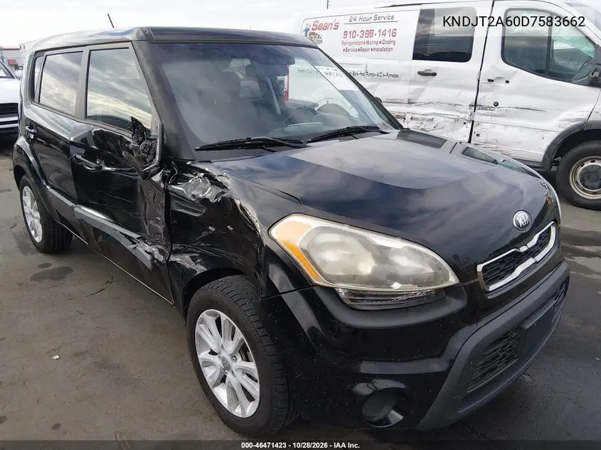 KIA SOUL 2013, VIN KNDJT2A60D7583662