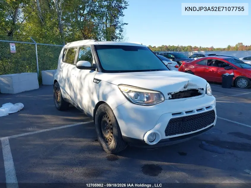 KIA SOUL 2014, VIN KNDJP3A52E7107755