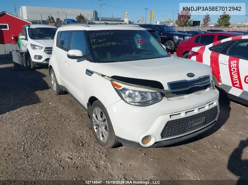 KIA SOUL 2014, VIN KNDJP3A58E7012942