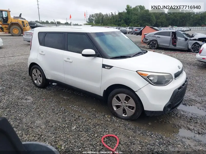 KIA SOUL 2014, VIN KNDJN2A2XE7716940