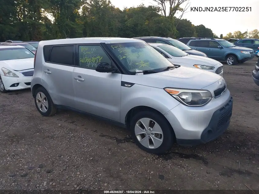 KIA SOUL 2014, VIN KNDJN2A25E7702251