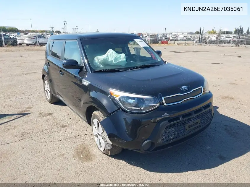 KIA SOUL 2014, VIN KNDJN2A26E7035061