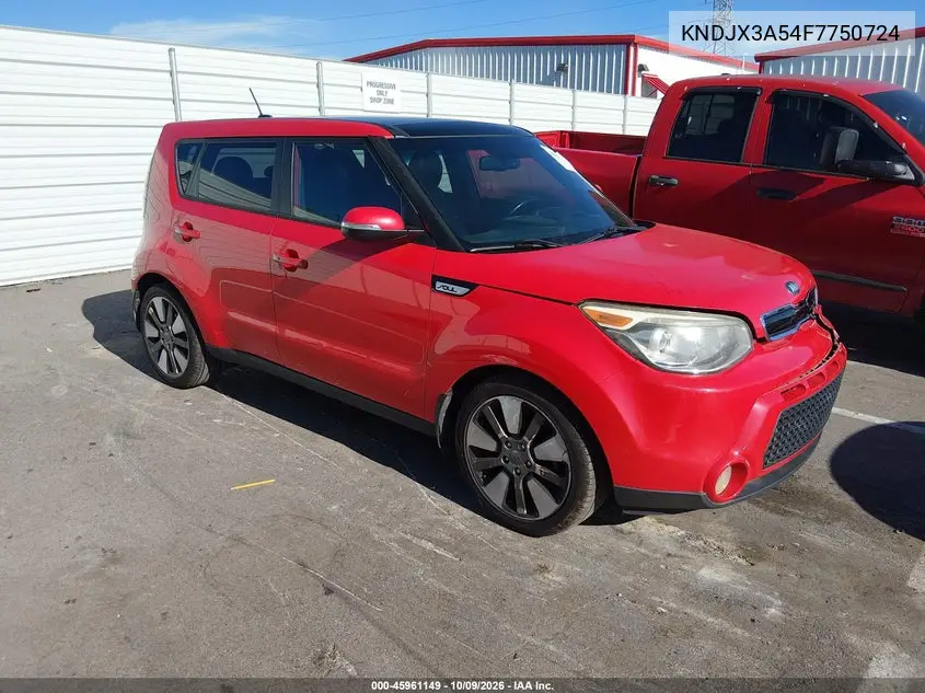 KIA SOUL 2015, VIN KNDJX3A54F7750724