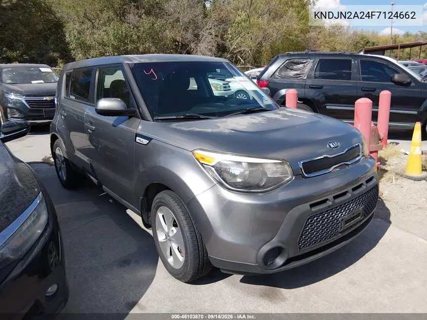 KIA SOUL 2015, VIN KNDJN2A24F7124662
