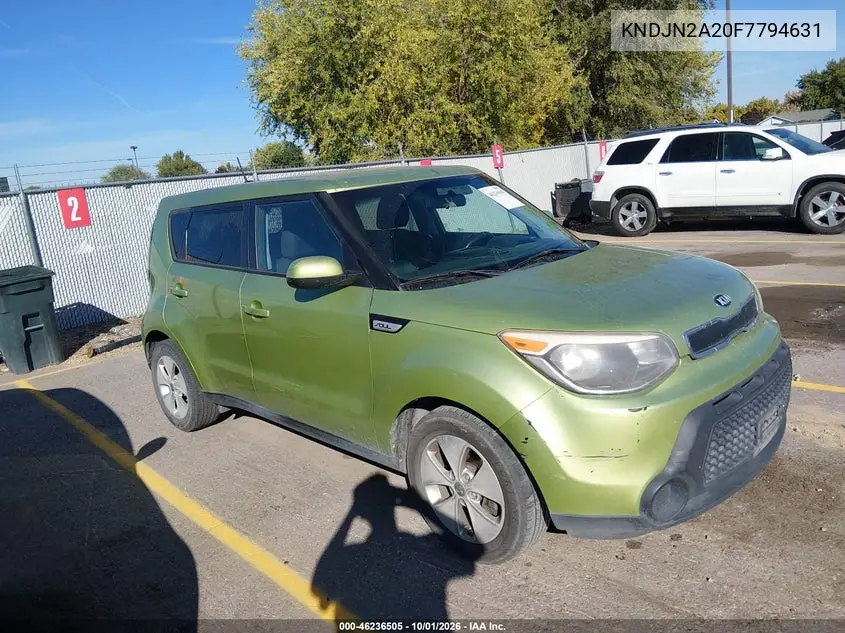 KIA SOUL 2015, VIN KNDJN2A20F7794631