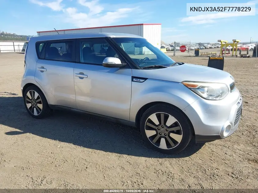 KIA SOUL 2015, VIN KNDJX3A52F7778229