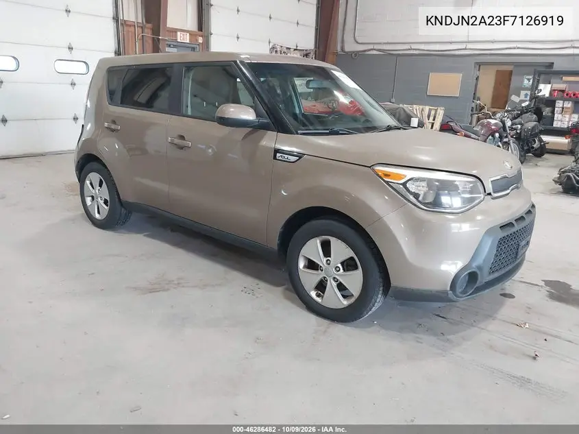 KIA SOUL 2015, VIN KNDJN2A23F7126919