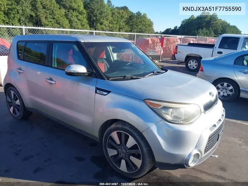KIA SOUL 2015, VIN KNDJX3A51F7755590