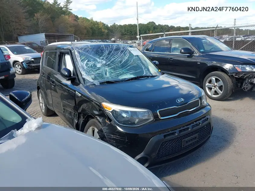 KIA SOUL 2015, VIN KNDJN2A24F7760420